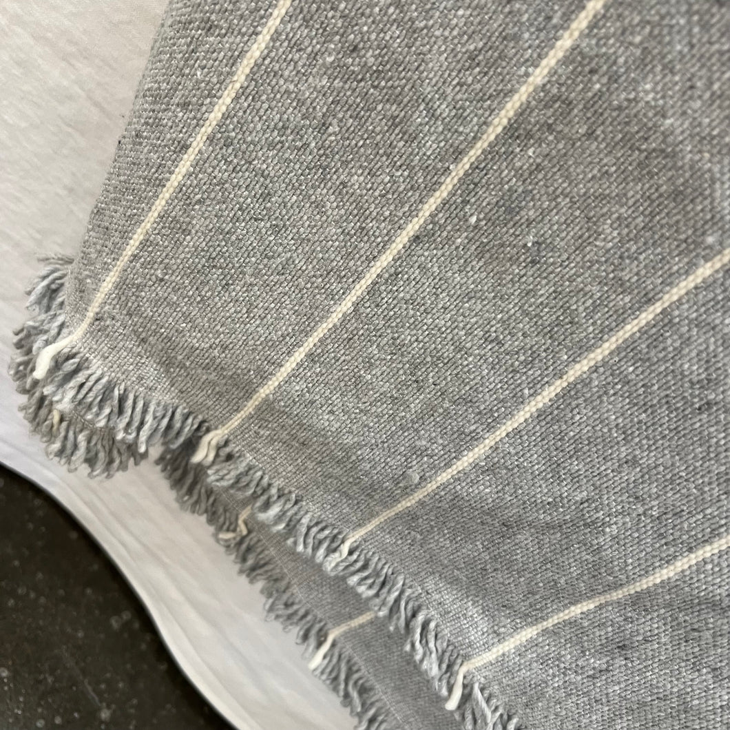 Grey Patterned Cotton Throws
